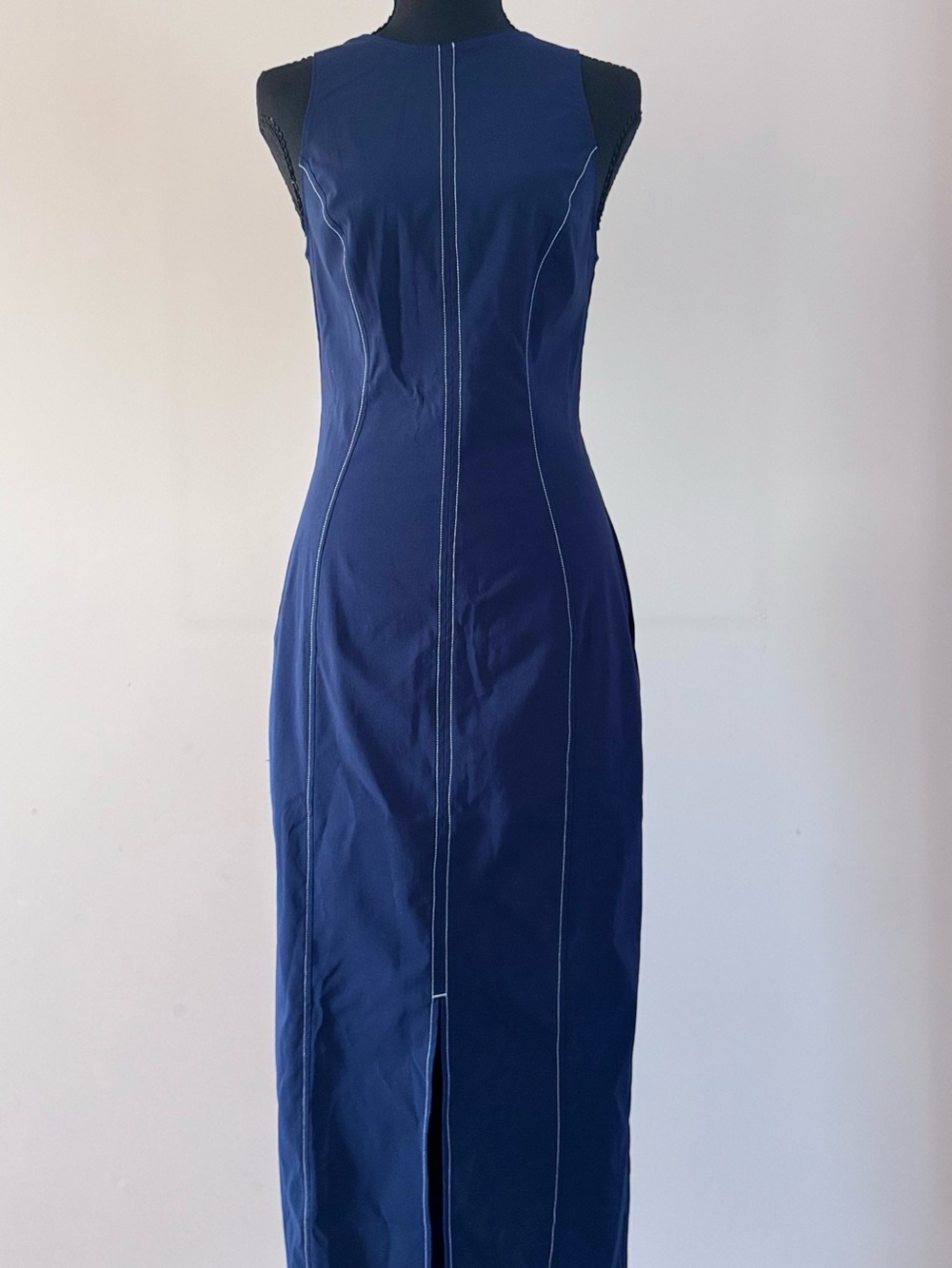 ASOS Navy Maxi Sheath Dress With White Outlines